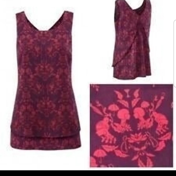 CAbi Sleeveless Tank Top Red Purple Women's Large - Picture 9 of 12